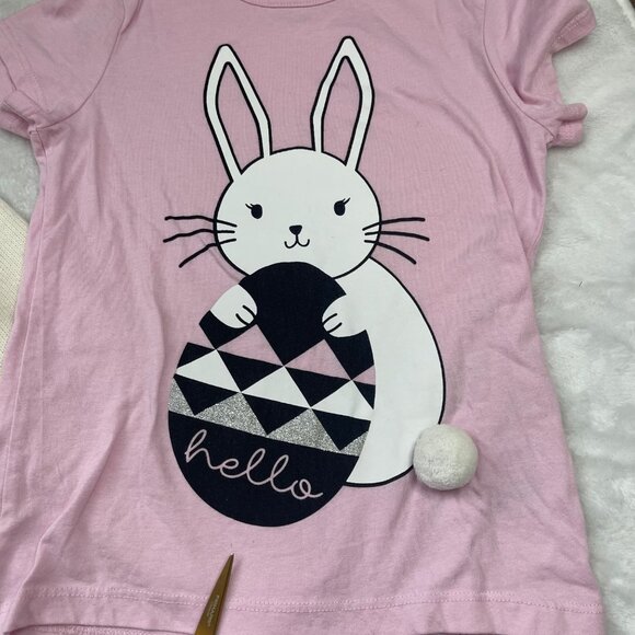 Easter & St. Patrick's Day Holiday Top Set Girls Size 7-8 Shamrock Bunny Designs - Picture 8 of 14